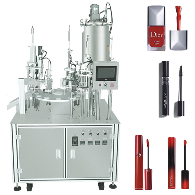 2 Channel Liquid Filling Machine, Lip Gloss Dispenser Filling Range:  5-5000ml